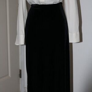 Black Velvet Midi Pencil skirt